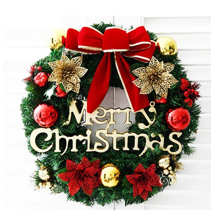30cm New Year Christmas Wreaths for decorating doors and windows. They are Christmas ornaments, accessories and decorations.