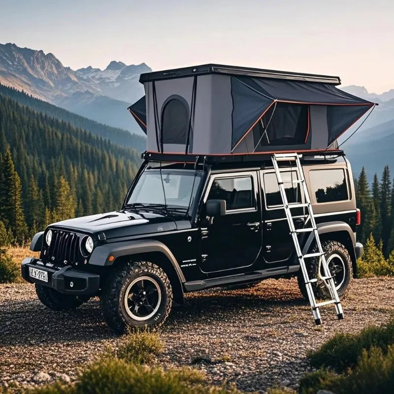 3-4 PERSON TENT Waterproof Roof Tent | Portable Double-Layer Oxford Fabric and Ladder For Outdoor Camping