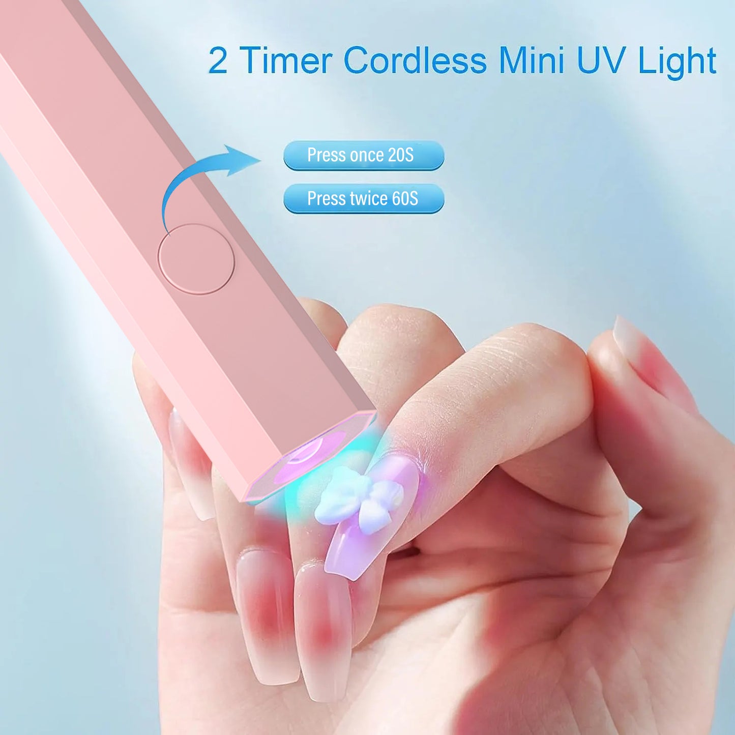 Timing Display Portable Handheld Mini Nail Lamp Family Quick Dry Flashlight Pen