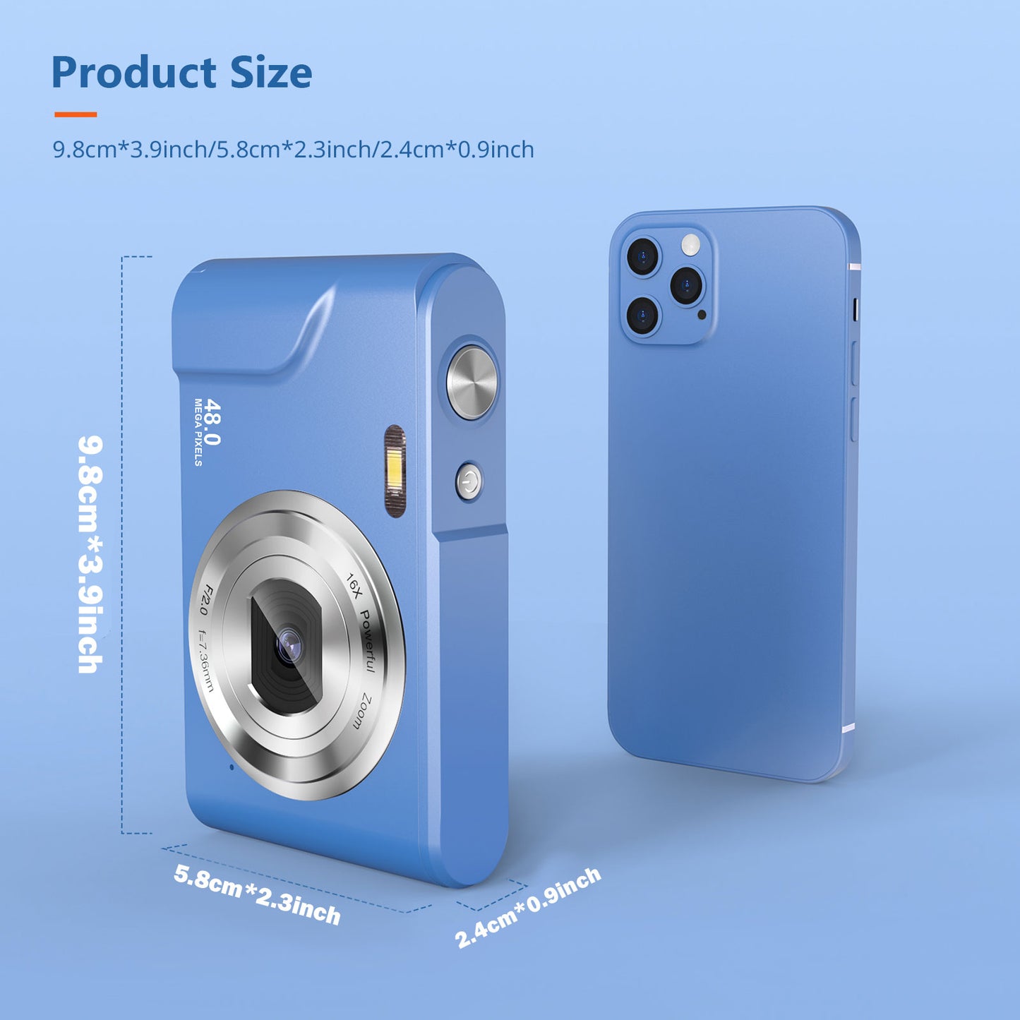 Mini High - Definition Digital Video Selfie Camera for Children's Photography Toys