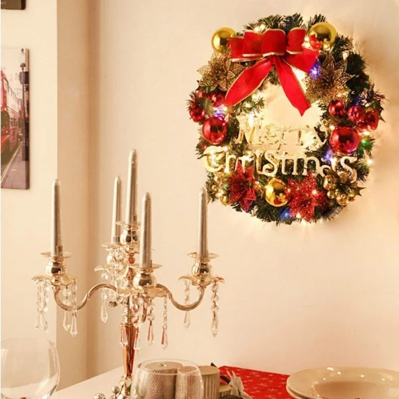 30cm New Year Christmas Wreaths for decorating doors and windows. They are Christmas ornaments, accessories and decorations.