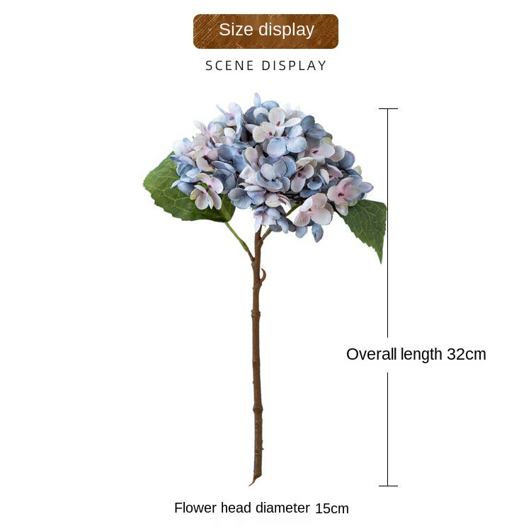 Artificial Hydrangea Silk Single Plastic Artificial Flower Shop Decoration Flower Arrangement Wedding Artificial Flower