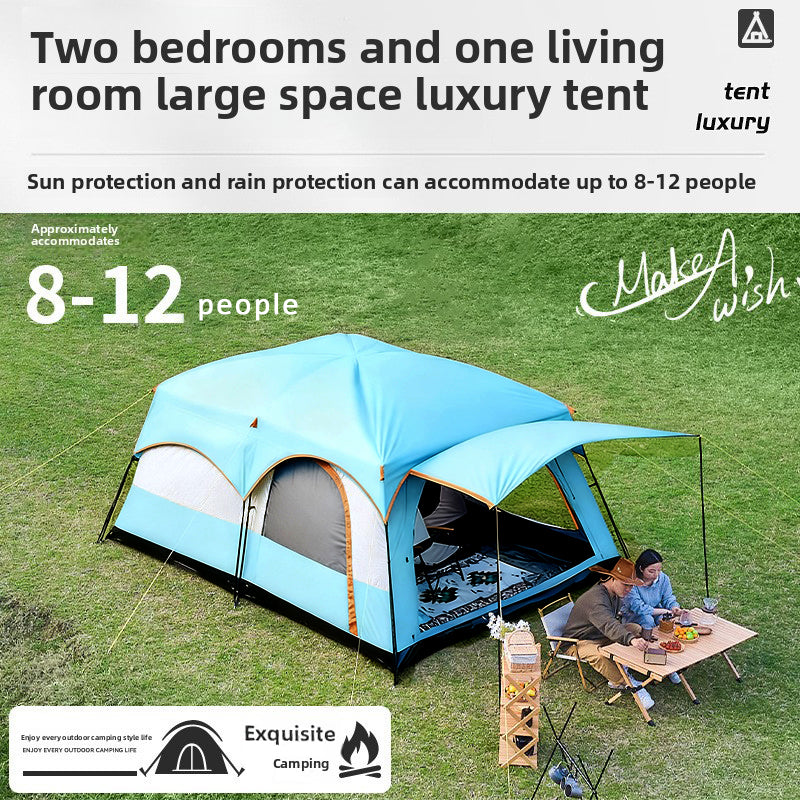 5-8 PERSON TENT In 2025 | Upgrade To A Two-Bedroom | One-Living-Room Outdoor Folding Portable Windproof Tent