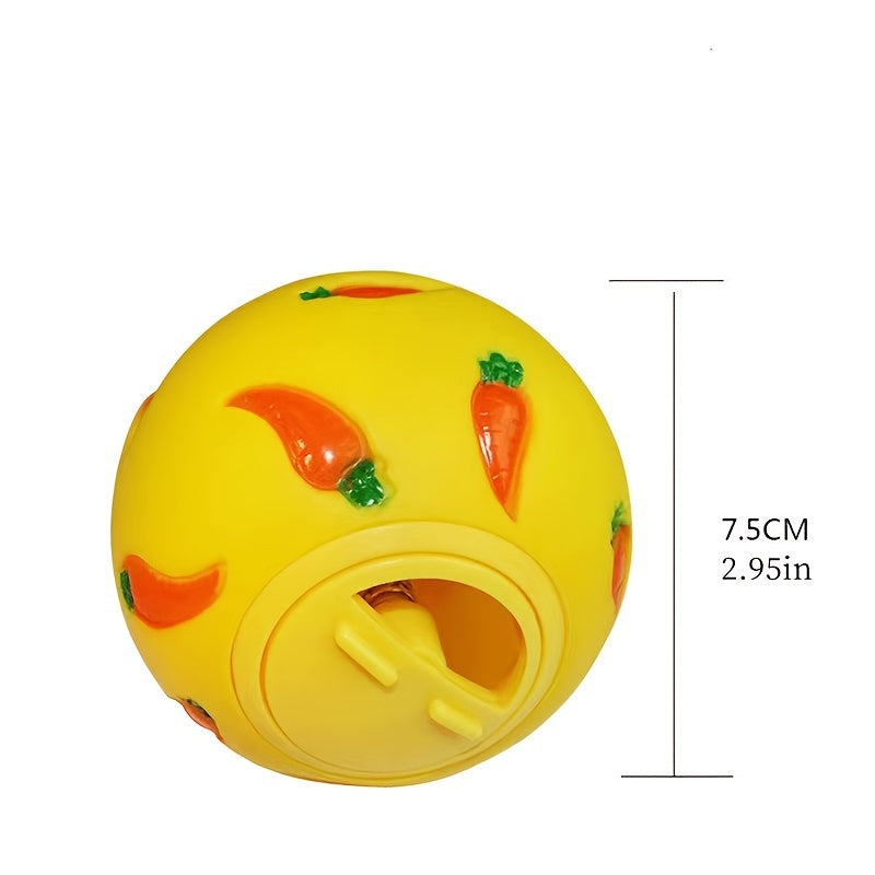 Multi-Color Rabbit Treat Ball • Pet Slow Feeder Interactive Toy Chew-Resistant Treat Dispensing Ball for Rabbits, Ferrets, Kittens, Guinea Pigs & Cats