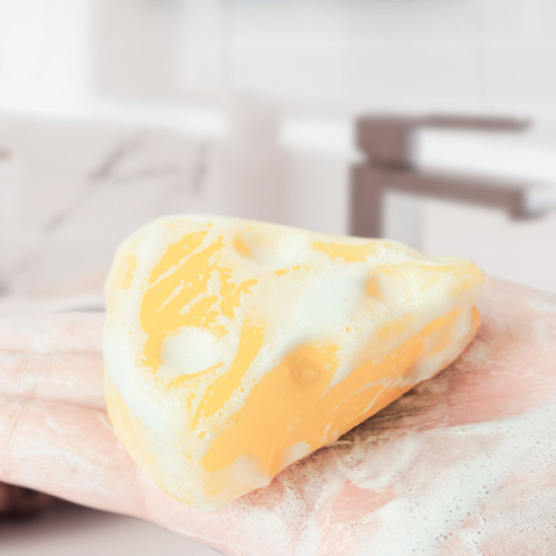 1Pc Cheese Cleansing Soap Anti Mites Pore Mini Remove Acne Cheese Facial Soap Oil Control Brighten Skin