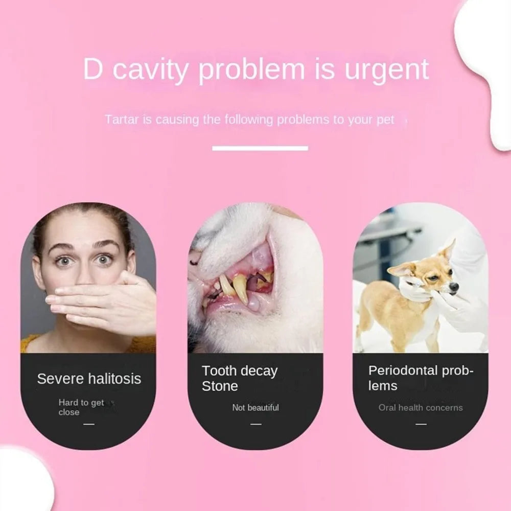 1/2 Pcs 360° Dog Cat Toothbrush | Soft Nylon Bristles | Tartar Cleaning | Tongue Coating Remover | Remove Bad Breath