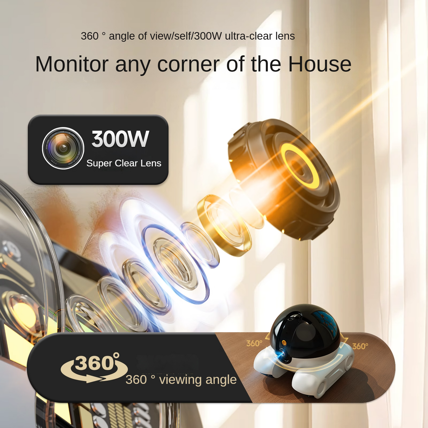 Whole House Mobile Camera | Pet Monitoring Robot | Home Use