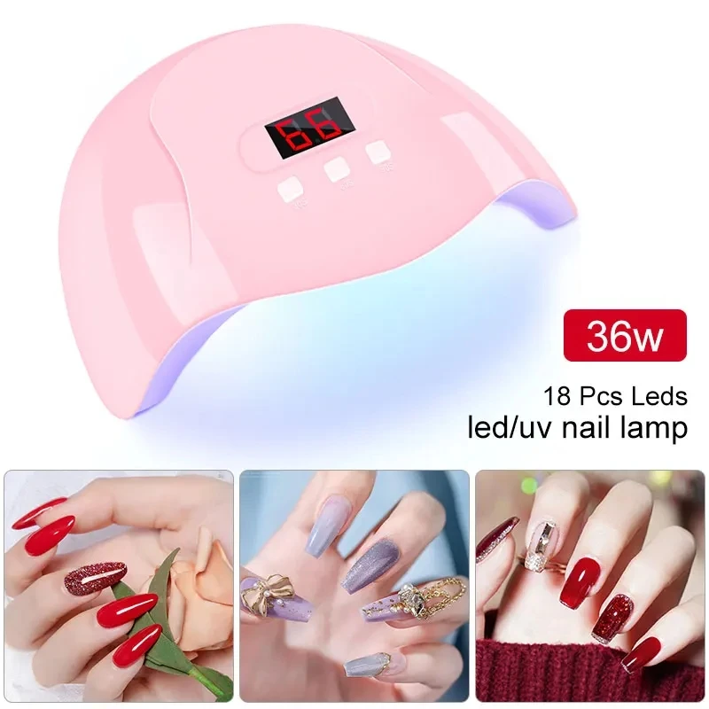 Professional Gel Nail Lamp Nail Dryer Curing Lamps for Manicure Home and Salon
