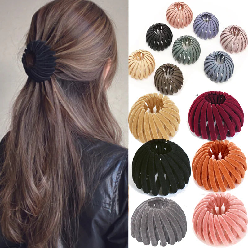 Ponytail hair ring clip hairpin practical all-match female bird's nest shaped hairpin simple magic lazy braiding tool hair accessories