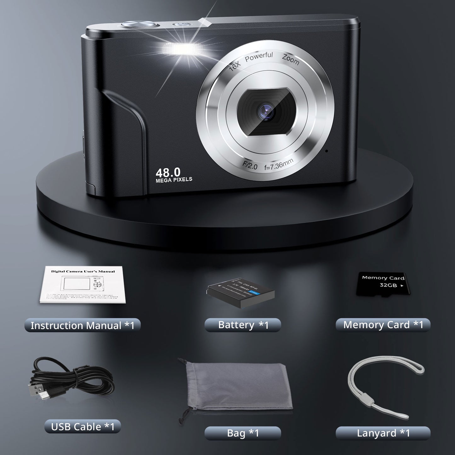 Mini High - Definition Digital Video Selfie Camera for Children's Photography Toys