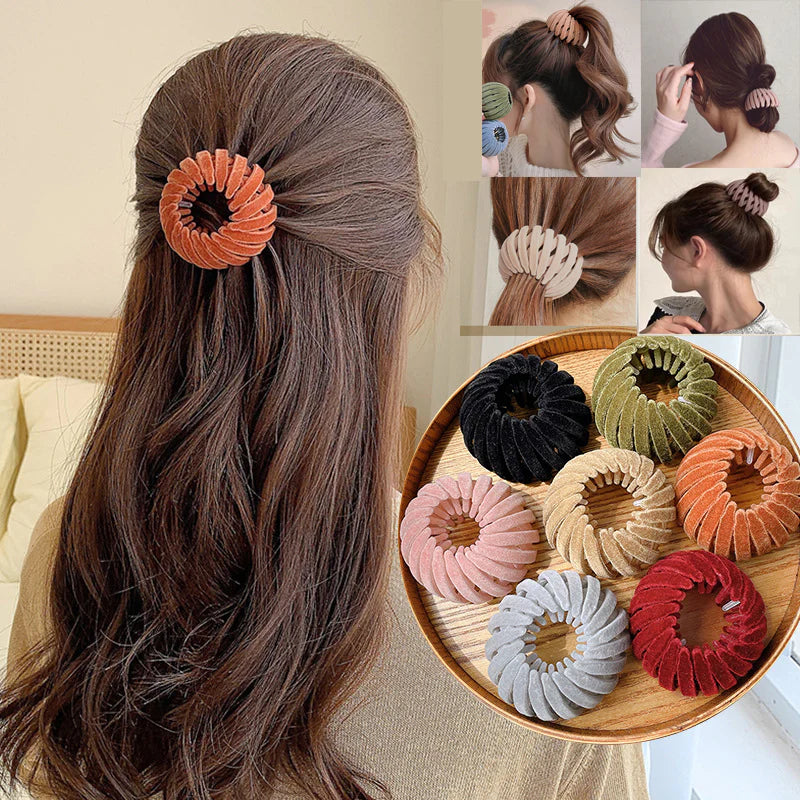 Ponytail hair ring clip hairpin practical all-match female bird's nest shaped hairpin simple magic lazy braiding tool hair accessories