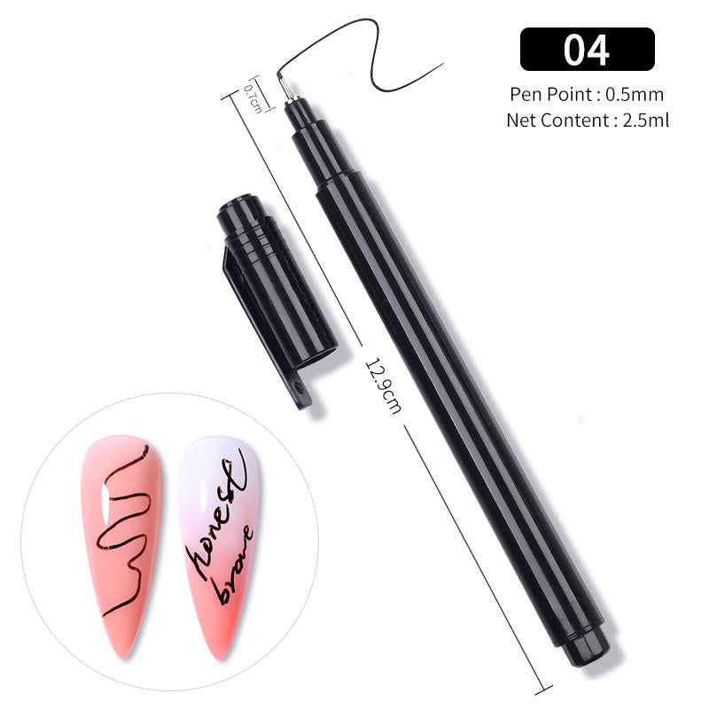 Black manicure graffiti pen for 3D manicure DIY