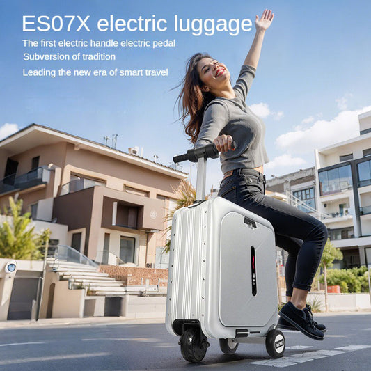 Smart electric suitcase with a remote control for travel and a 20-inch trolley case