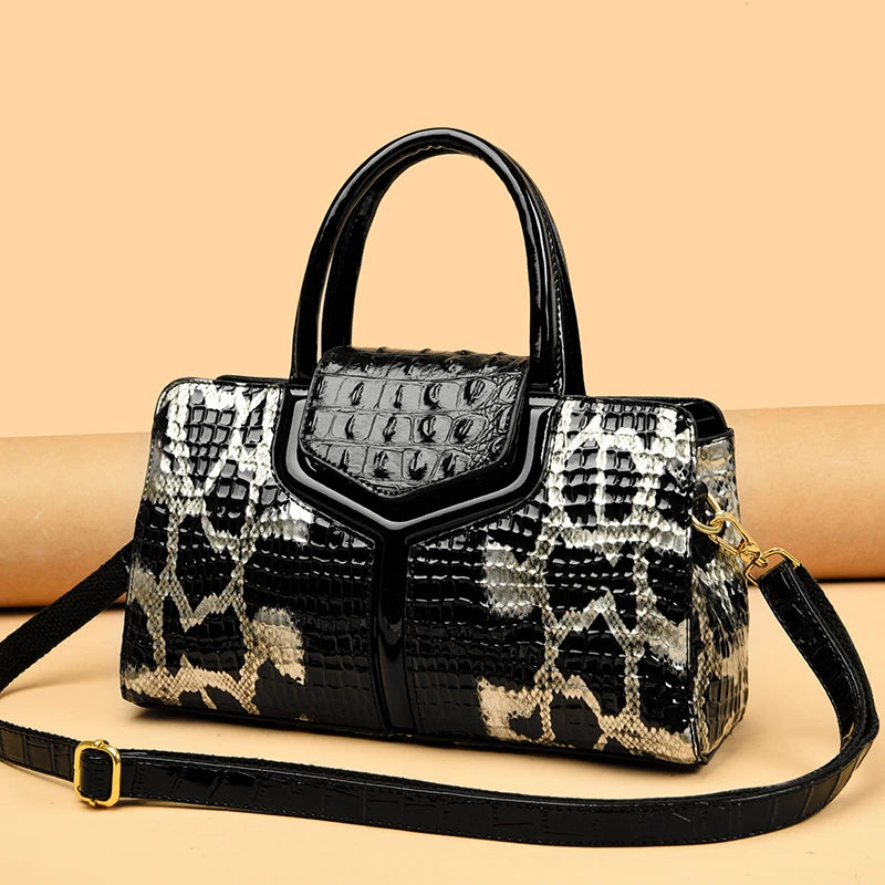 Sac à main de luxe en cuir de vachette crocodile pour femme, sac en cuir de haute qualité, grande capacité, sac à bandoulière Boston Pillow, nouvelle collection 2023