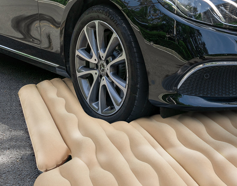 Inflatable Air Mattress | Thickened Flocking Car Sleeping Bed | Quick Pumping-up