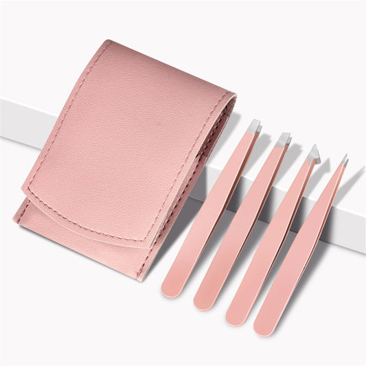 Eyebrow Tweezer Colorful Hair Beauty Fine Hairs Puller Stainless Steel Slanted Eye Brow Clips Removal Makeup Tools