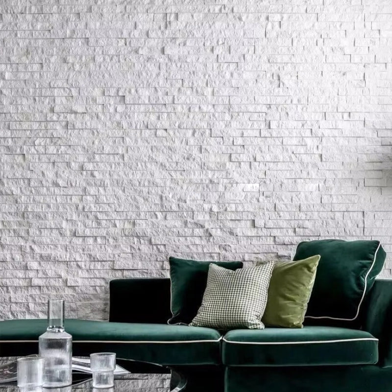 White Natural Cultured Stone Creative Mosaic Decorative Stone, Suitable for Indoor and Outdoor Walls.