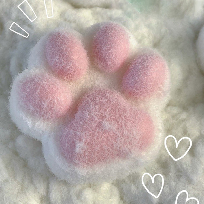 Handmade Fluffy Cat Paw Stress Relief Soft Toy Mochi Slow Rebound New Finger Toy Birthday Party Gift