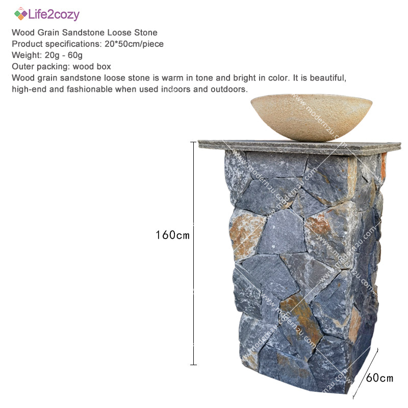 Loose stone cement pillars, gate stone pillars, outer wall stone pillars