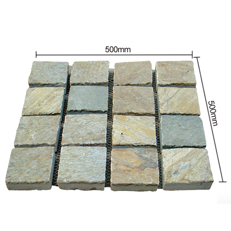 Natural stone small square bricks for outdoor courtyards and terraces, non-slip and wear-resistant floor tiles