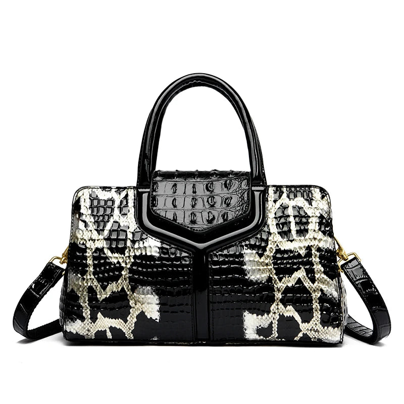 Sac à main de luxe en cuir de vachette crocodile pour femme, sac en cuir de haute qualité, grande capacité, sac à bandoulière Boston Pillow, nouvelle collection 2023