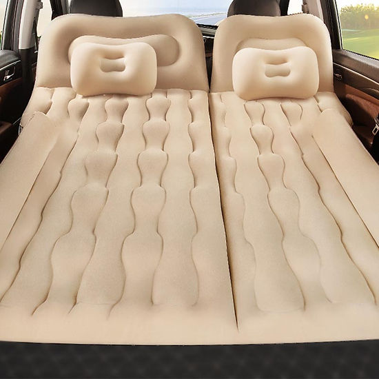 Inflatable Air Mattress | Thickened Flocking Car Sleeping Bed | Quick Pumping-up