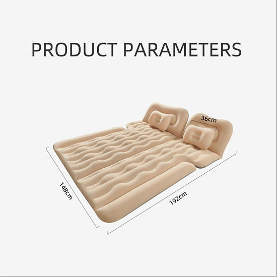 Inflatable Air Mattress | Thickened Flocking Car Sleeping Bed | Quick Pumping-up