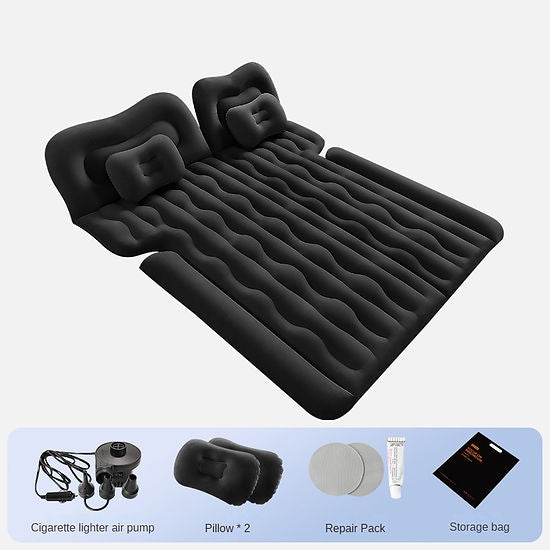 Inflatable Air Mattress | Thickened Flocking Car Sleeping Bed | Quick Pumping-up