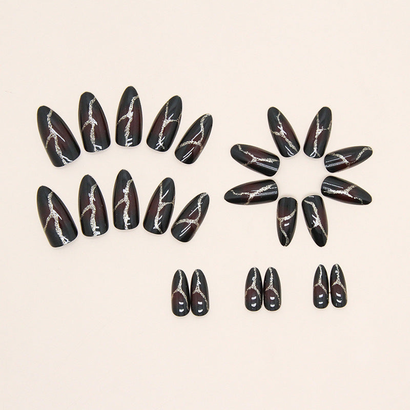 24pcs French minimalist gold nails long, including 1 jelly gel and 1 nail file 24pcs French minimalist gold nails