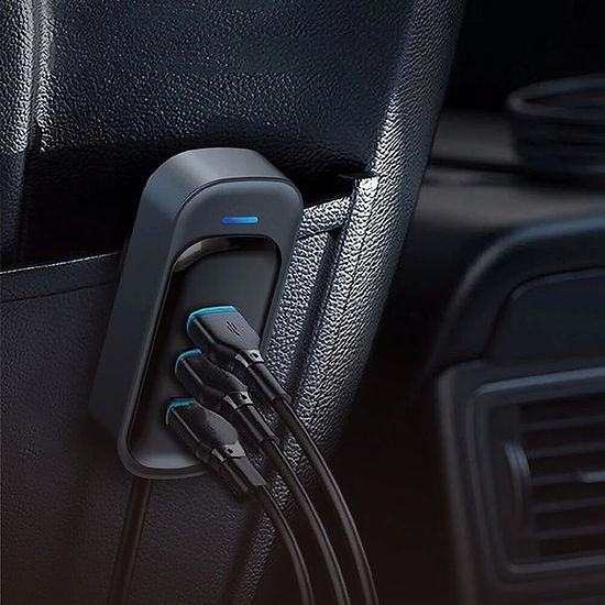 Car Charger Rear Mobile Phone Multifunctional USB Interface Super Fast Charging