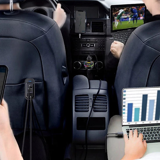 Car Charger Rear Mobile Phone Multifunctional USB Interface Super Fast Charging