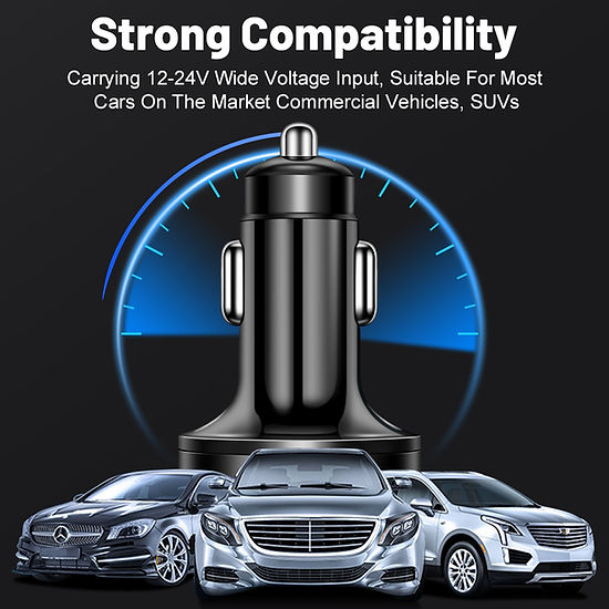 Car Charger Super Fast Charging 6 In 1 Multi-port Digital Display Mobile Charger
