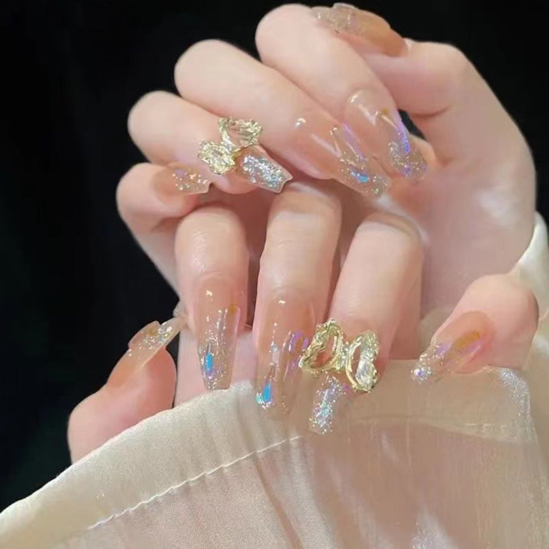 Nail art patches, press-type nail tips, nail art supplies, reusable glue, ABS material fake nails, full-on fake nails