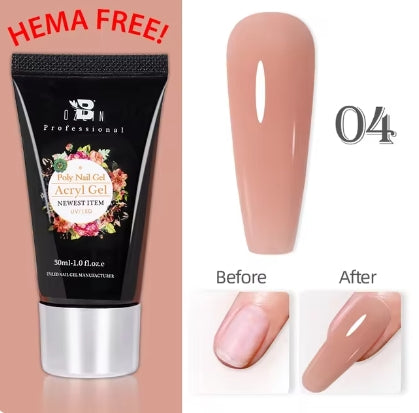15ml Aurora Non-Sticky Hand Extended Nail Gum. It has 3D ultraviolet (UV) aurora effect.