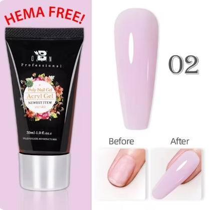 15ml Aurora Non-Sticky Hand Extended Nail Gum. It has 3D ultraviolet (UV) aurora effect.
