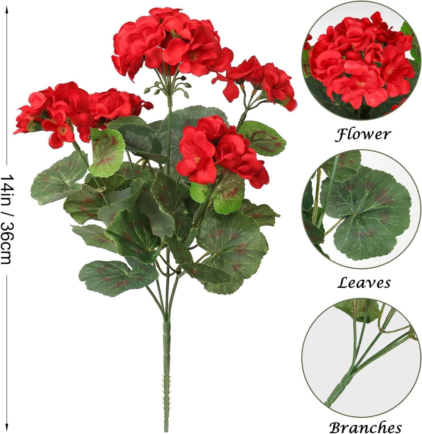 2/5pcs Artificial Flowers Silk Begonia Flowers Outdoor Garden Arch Decoration