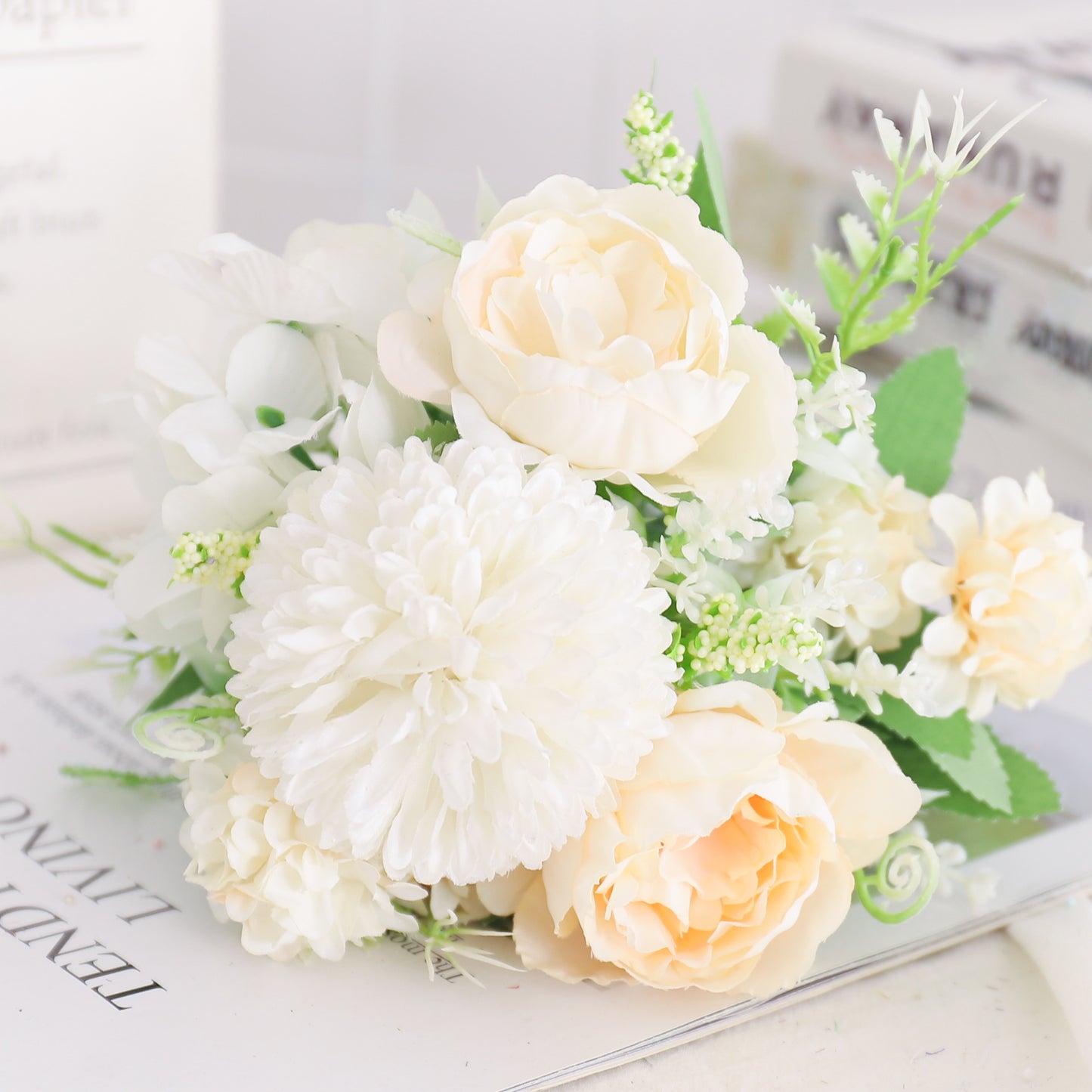 Beautiful artificial flowers silk peony flowers for use as vase bridal bouquet wedding