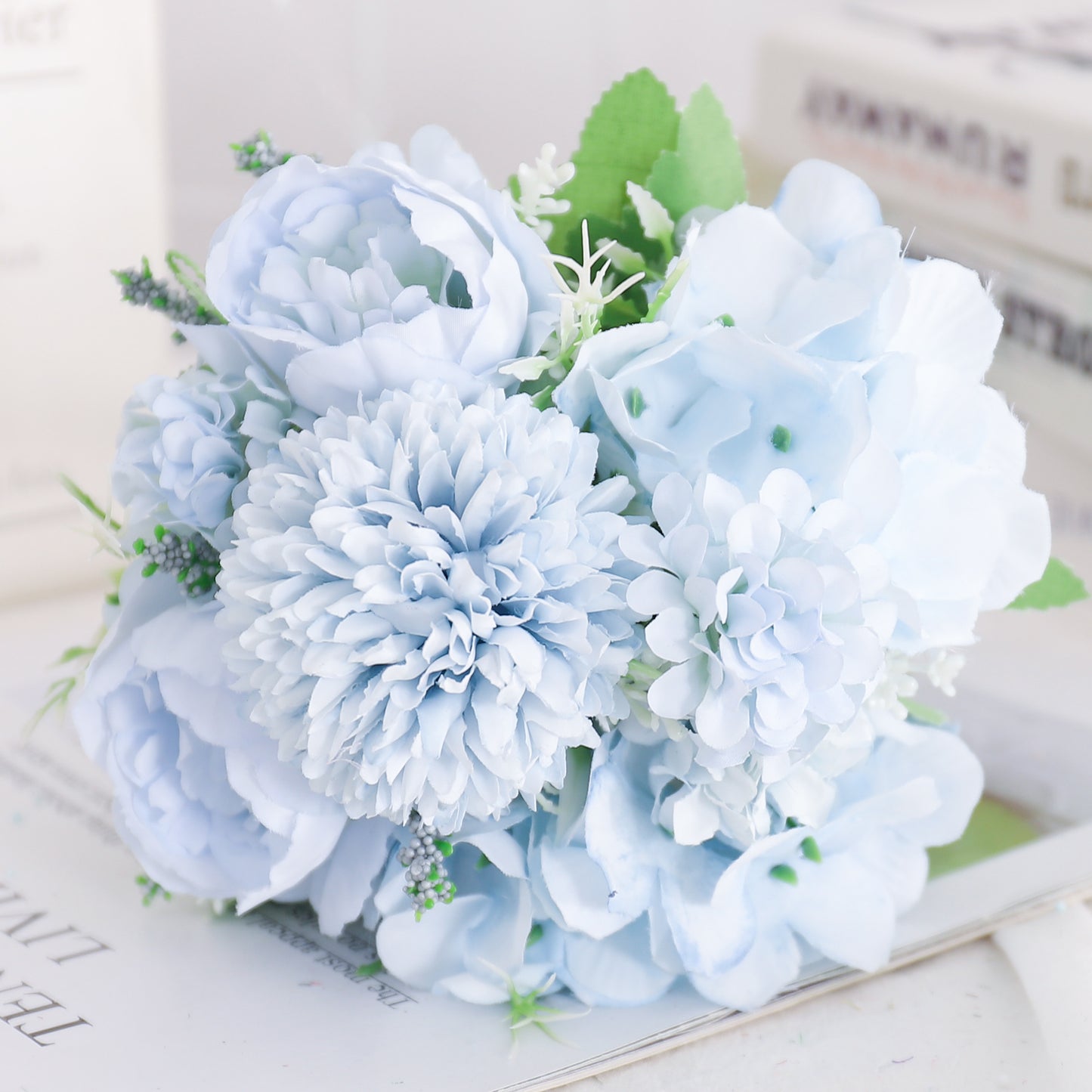 Beautiful artificial flowers silk peony flowers for use as vase bridal bouquet wedding