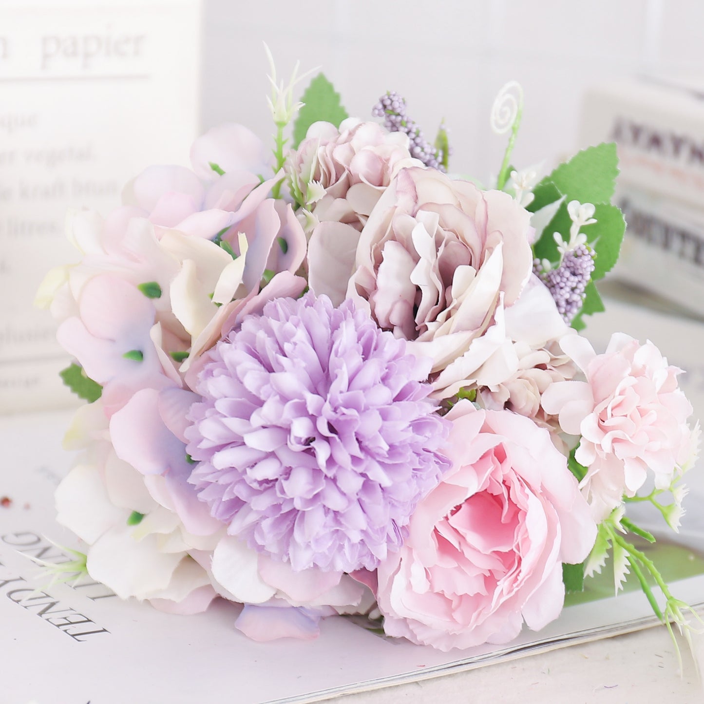Beautiful artificial flowers silk peony flowers for use as vase bridal bouquet wedding