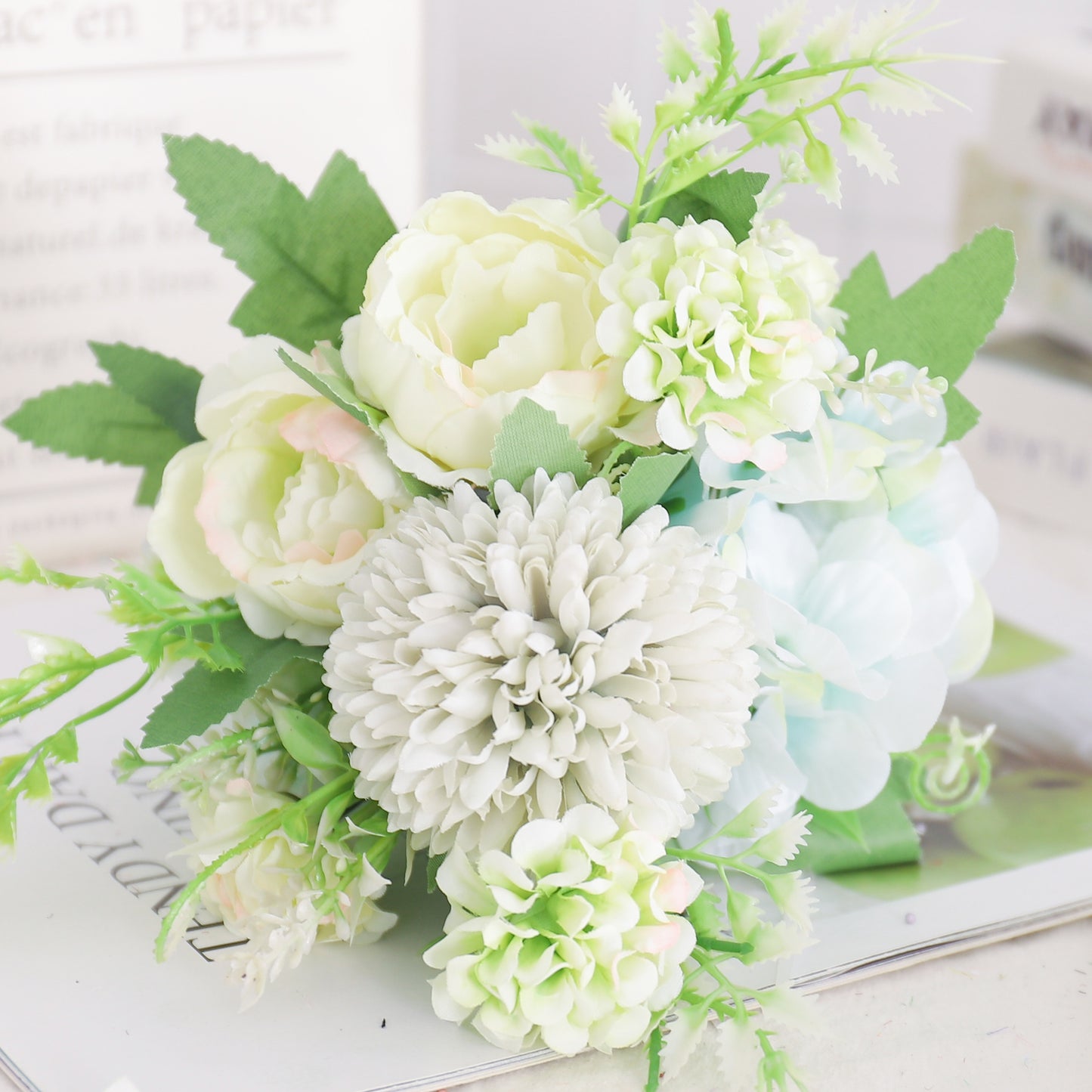 Beautiful artificial flowers silk peony flowers for use as vase bridal bouquet wedding
