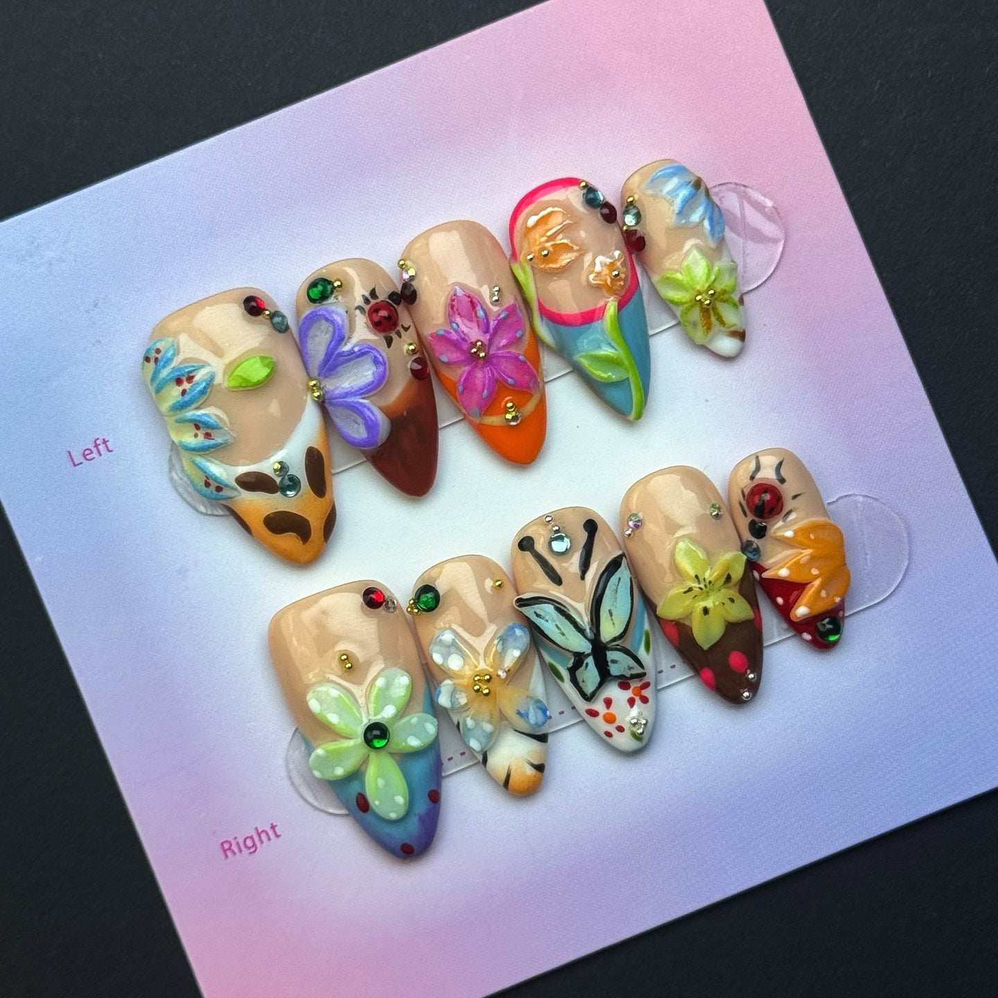 Pure Handmade Nail Art Wearable Nail Tips High-End Wearable Nails