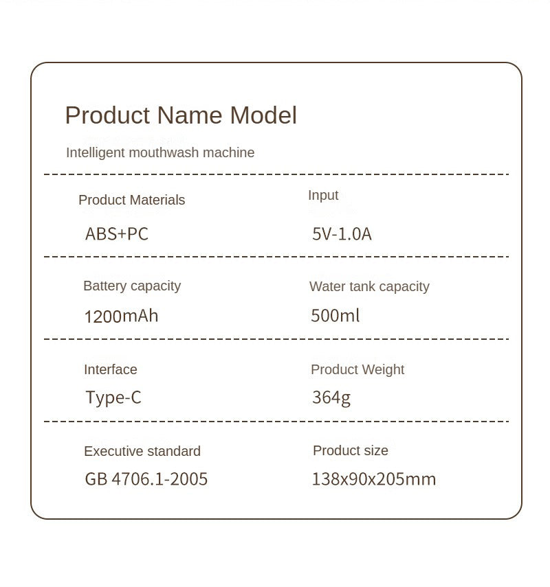Smart Home Automatic Induction Wall-Mounted Mouthwash Machine