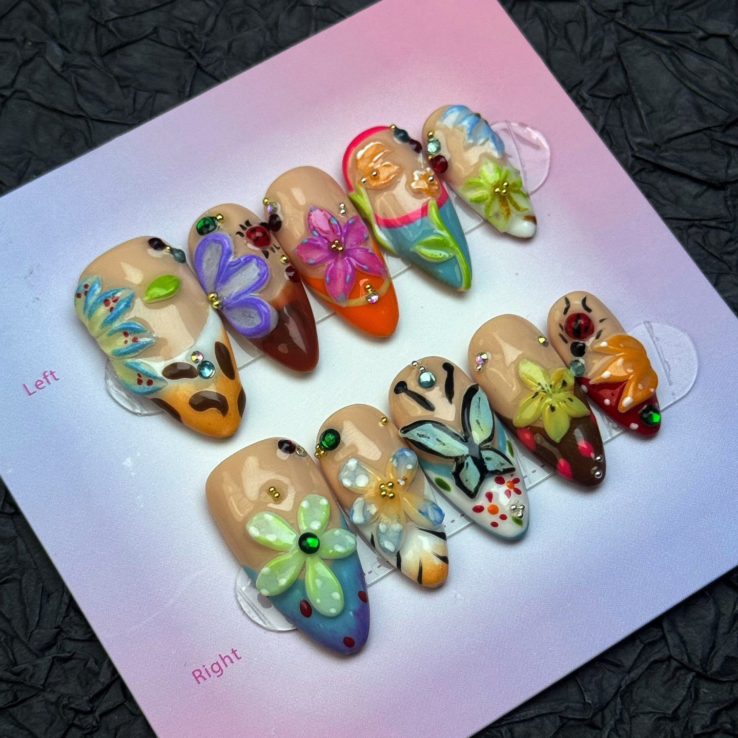Pure Handmade Nail Art Wearable Nail Tips High-End Wearable Nails