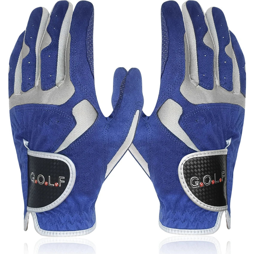 1pc Golf Gloves for Men Women Left Right Hand Brand New Fabric Lycra Sports Gloves Pair Golfer Gift Blue White