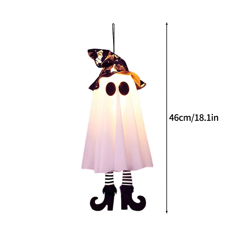 Halloween Hanging Decorations Scary Ghost Windsock DIY Emoticons Glow Ghost Lights Day of The Dead Halloween Horror Props