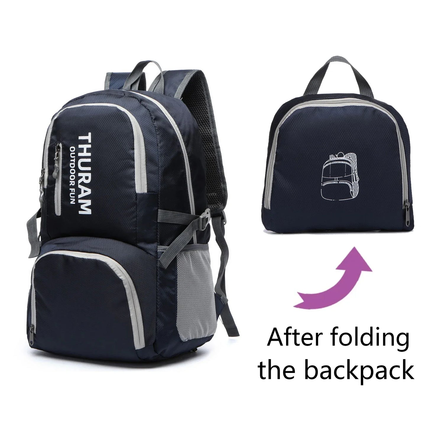 35L Travel Backpacks Daypacks Waterproof Foldable Camping Light Weight Bag Packable Hiking Sports Outdoor