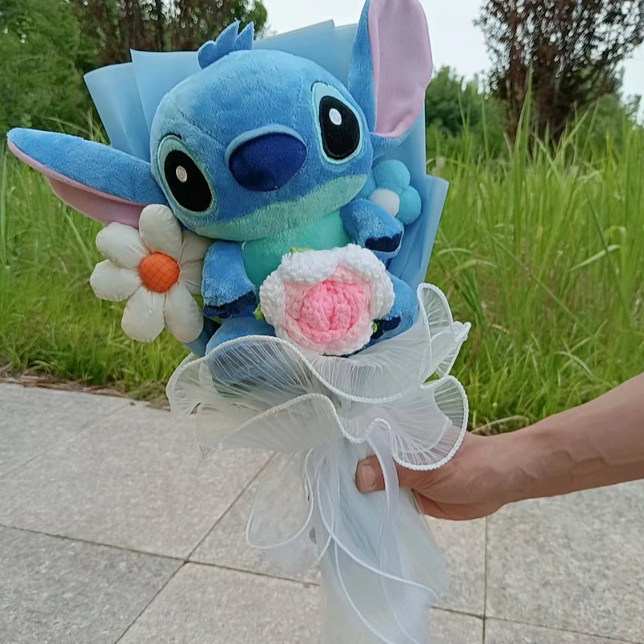 Bouquet Major Holiday Gift PVC Rose Sunflower Anime Stuffed Doll Birthday Girl Valentine'S Christmas Day Girl Gift