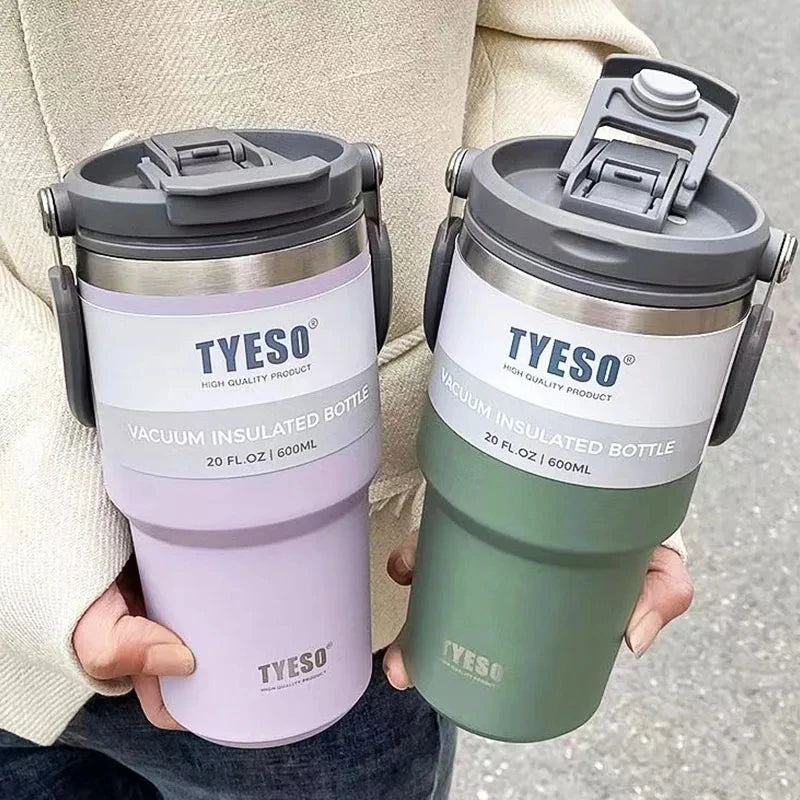 Tyeso1200ML Stainless Steel Thermos Bottle Car Coffee Cup Sports Water Bottles Keeps Cold and Heat Thermal Mug