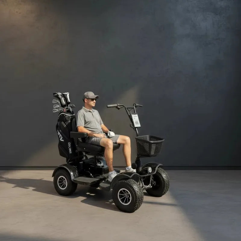 Foldable Single Seat Lithium Battery Four-wheel Walker Golf Cart Golf Cart