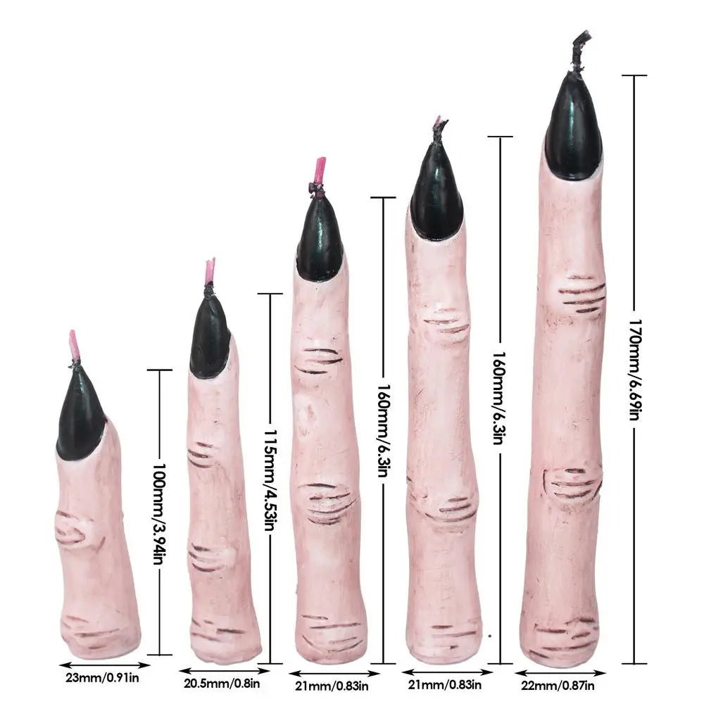 Halloween Finger Candles Horror Witch Finger Candles Gothic Thumb Candle Palm Wax Lamp For Home Holiday Desktop Decoration